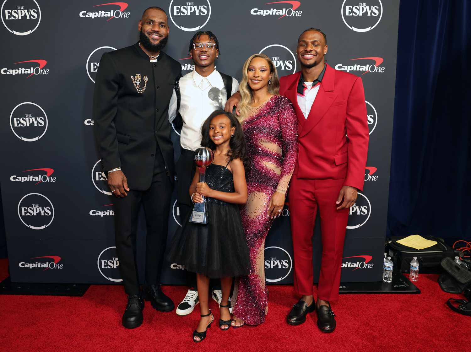 LeBron James and his family