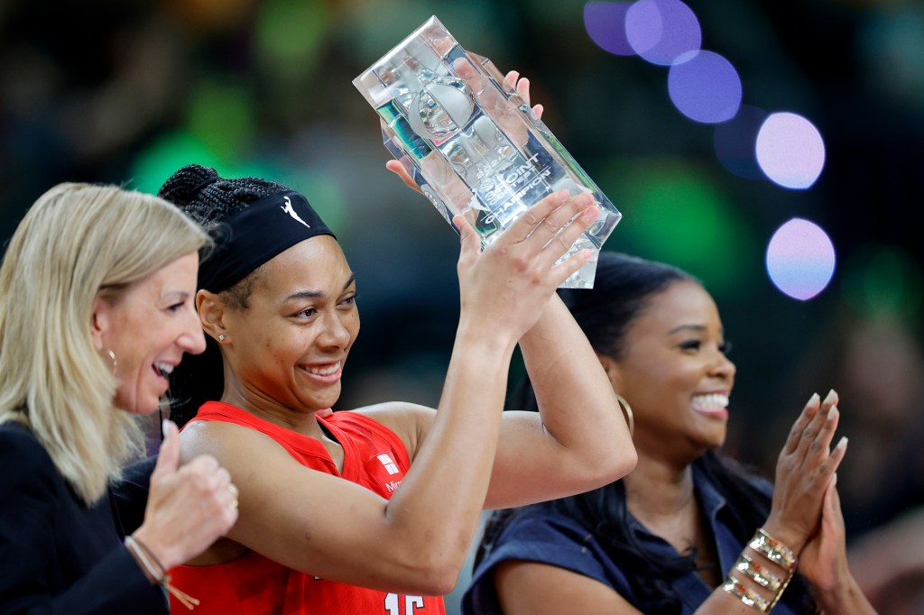Allisha Gray of the Dream was showered with love before tipping off her very first WNBA All-Star game—thanks to a generous gift from her coach!